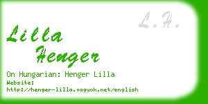 lilla henger business card